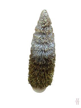 NEW Cody Foster & Co. White Gold Ombré Bottle Brush Tree (12.5") - Set of 2